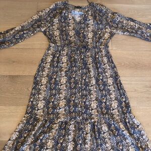 George Long Sleeve Snake Print Dress